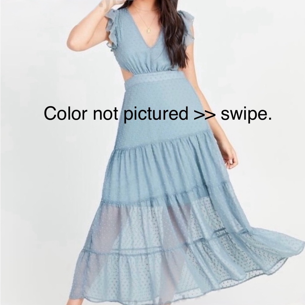 Altar’d State Jenessa Sage Green Maxi Dress